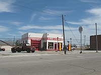 USA - Galena KS - 4 Women on the Route Restored Gas Station (15 Apr 2009)